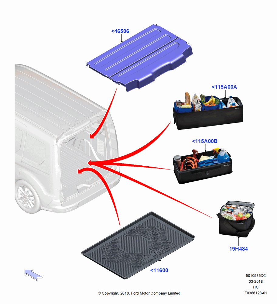 35XC - Load Compartment Trim, Accessory; 29/JUN/2015-28/MAY/2018