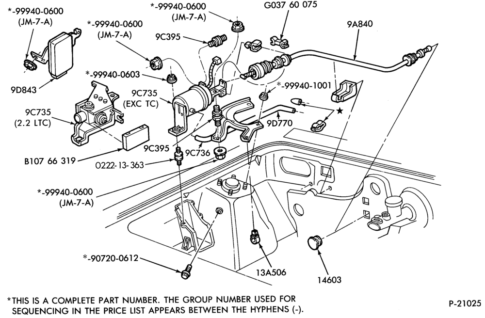 97.1 - 4 CYL. 2.2L (134 C.I.D.)-Speed control - production installation