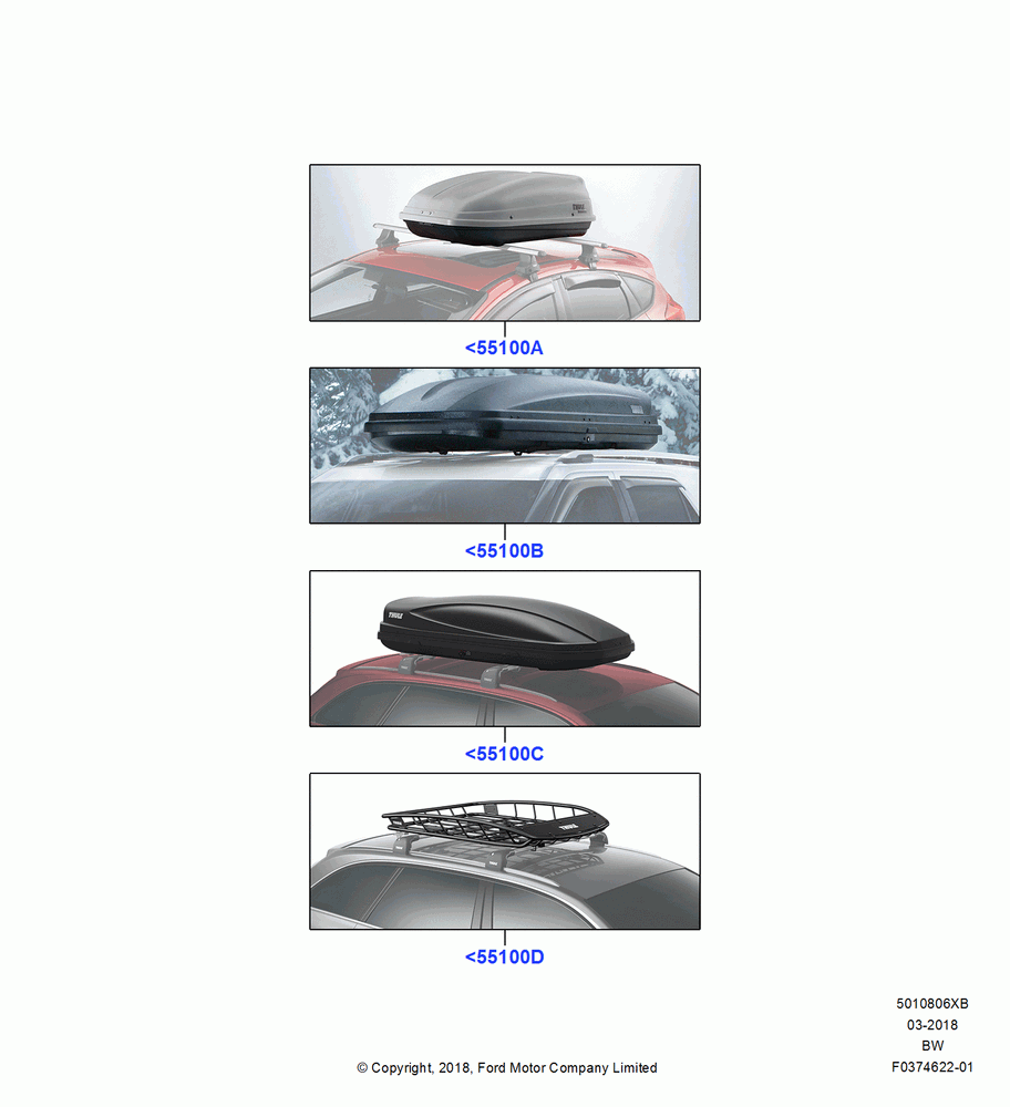 06XB - Accessory Roof Rack Mounting Kits, Accessory, Cargo Basket, Cargo Box; 11/SEP/2017