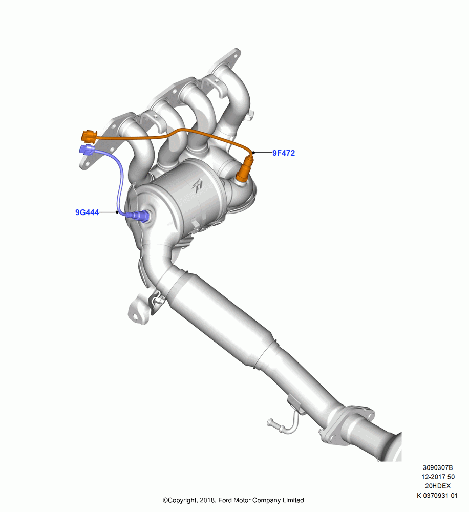07B - Exhaust Modules And Sensors, (+)"CDN/PR/USA", 2.0L Duratec DI TIVCT (154PS); 28/MAY/2018