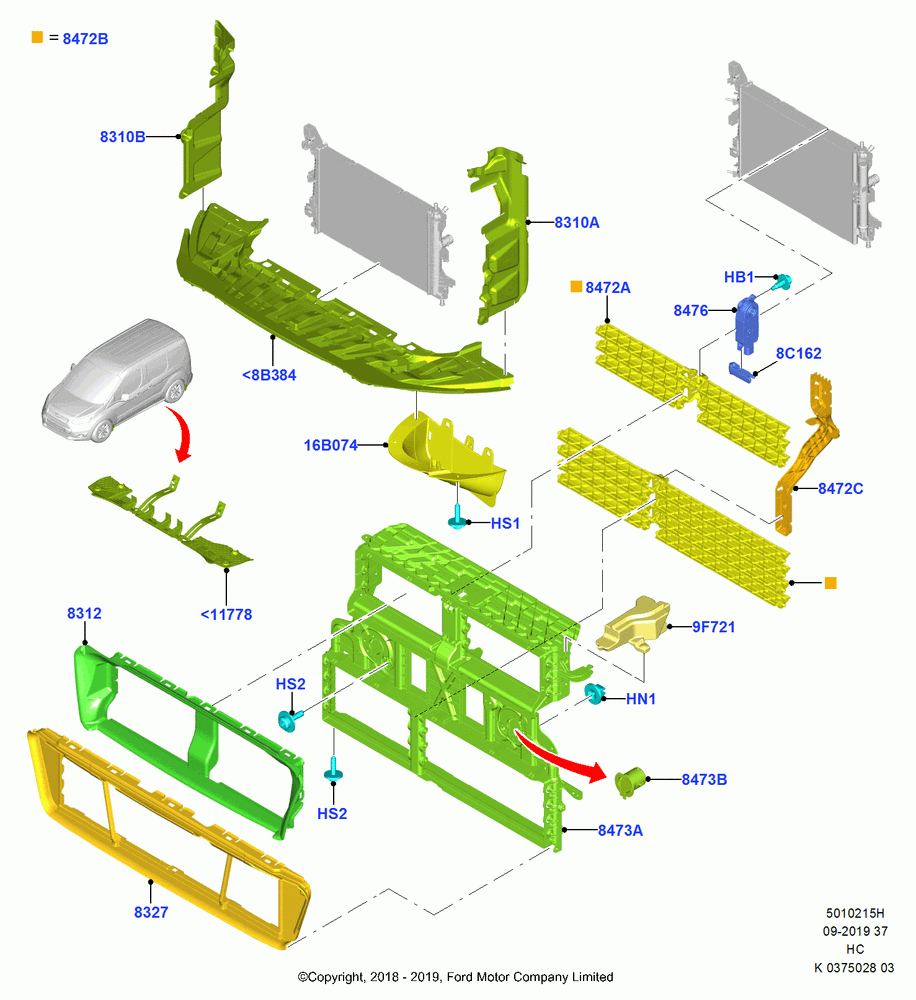 15H - Air Deflectors, 2.0L Duratec DI TIVCT (154PS); 28/MAY/2018
