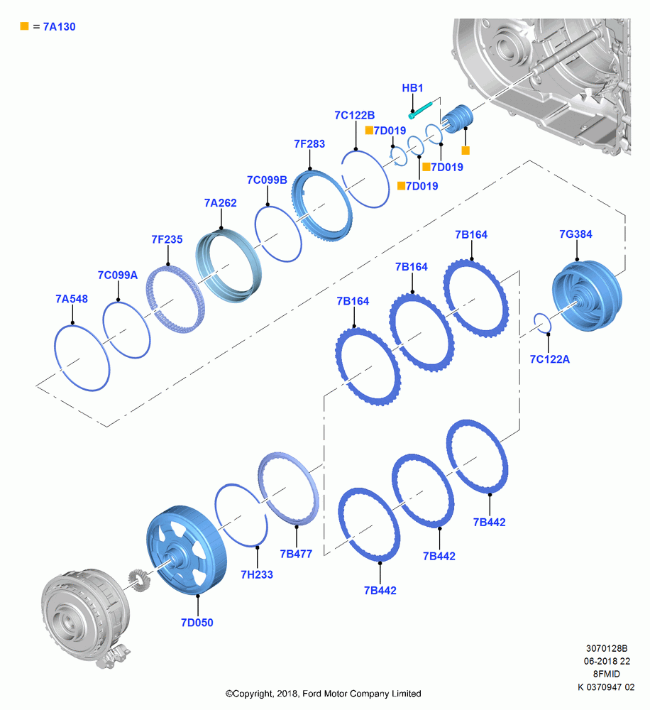 28B - Direct Clutch and Components, (+)"CDN/PR/USA", 8 Speed Auto Trans 8F35; 28/MAY/2018