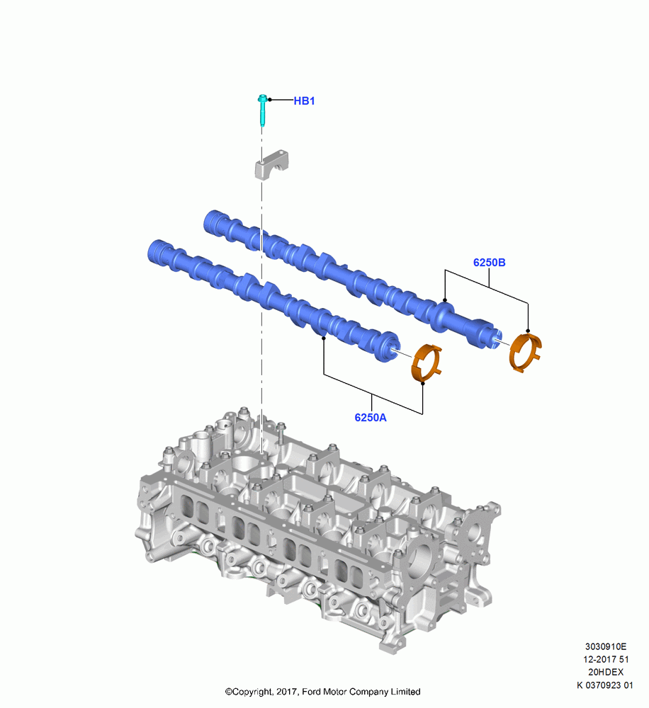 10E - Camshaft, (+)"CDN/PR/USA", 2.0L Duratec DI TIVCT (154PS); 28/MAY/2018