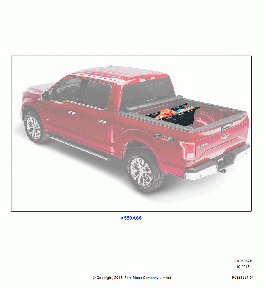 05ZB - Pick Up Box/Tailgate and Tonneau, (+) North American Markets, Accessory, Bed Sling; 20/OCT/2014