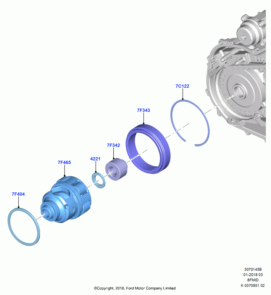45B - Automatic Transaxle Diff.Component, (+)"CDN/PR/USA", 8 Speed Auto Trans 8F35; 28/MAY/2018