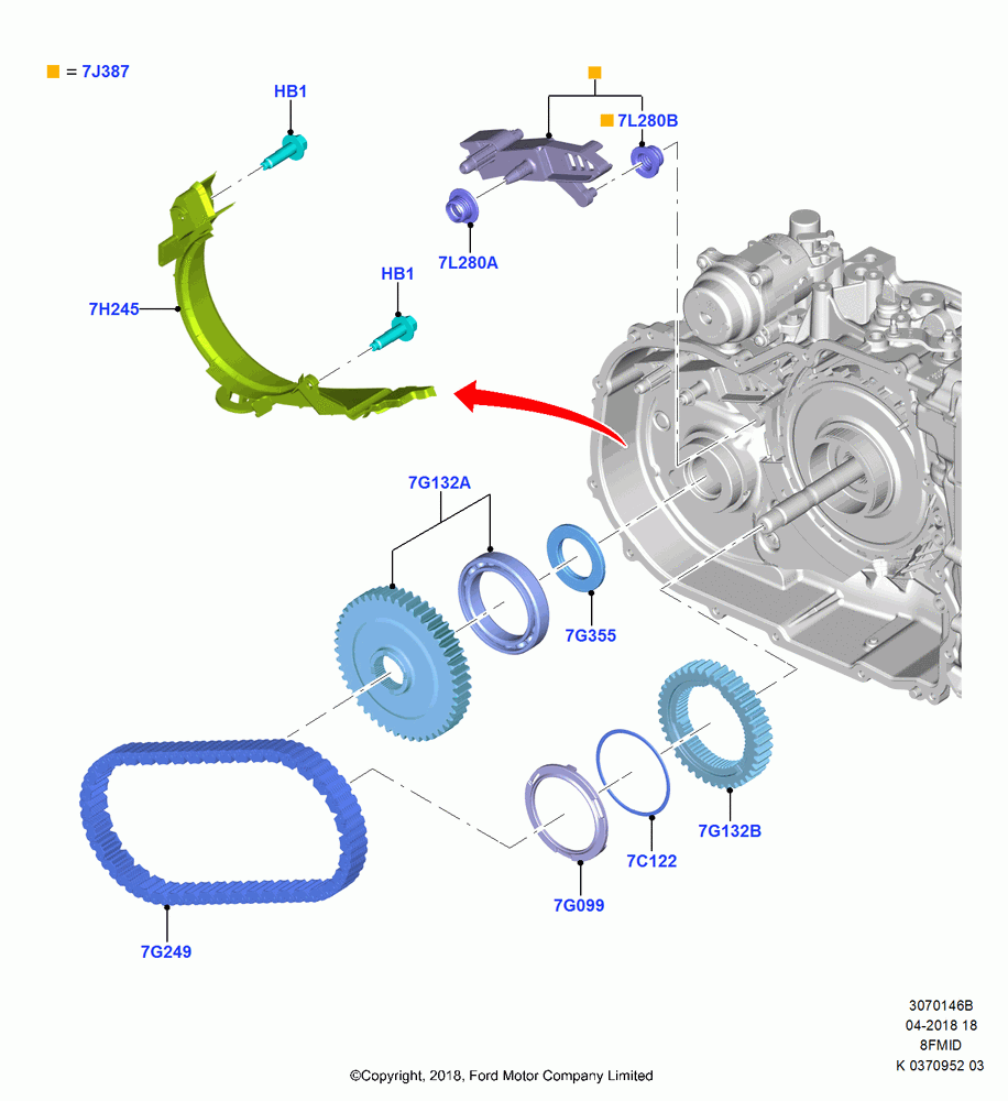 46B - Chain Drive, (+)"CDN/PR/USA", 8 Speed Auto Trans 8F35; 28/MAY/2018