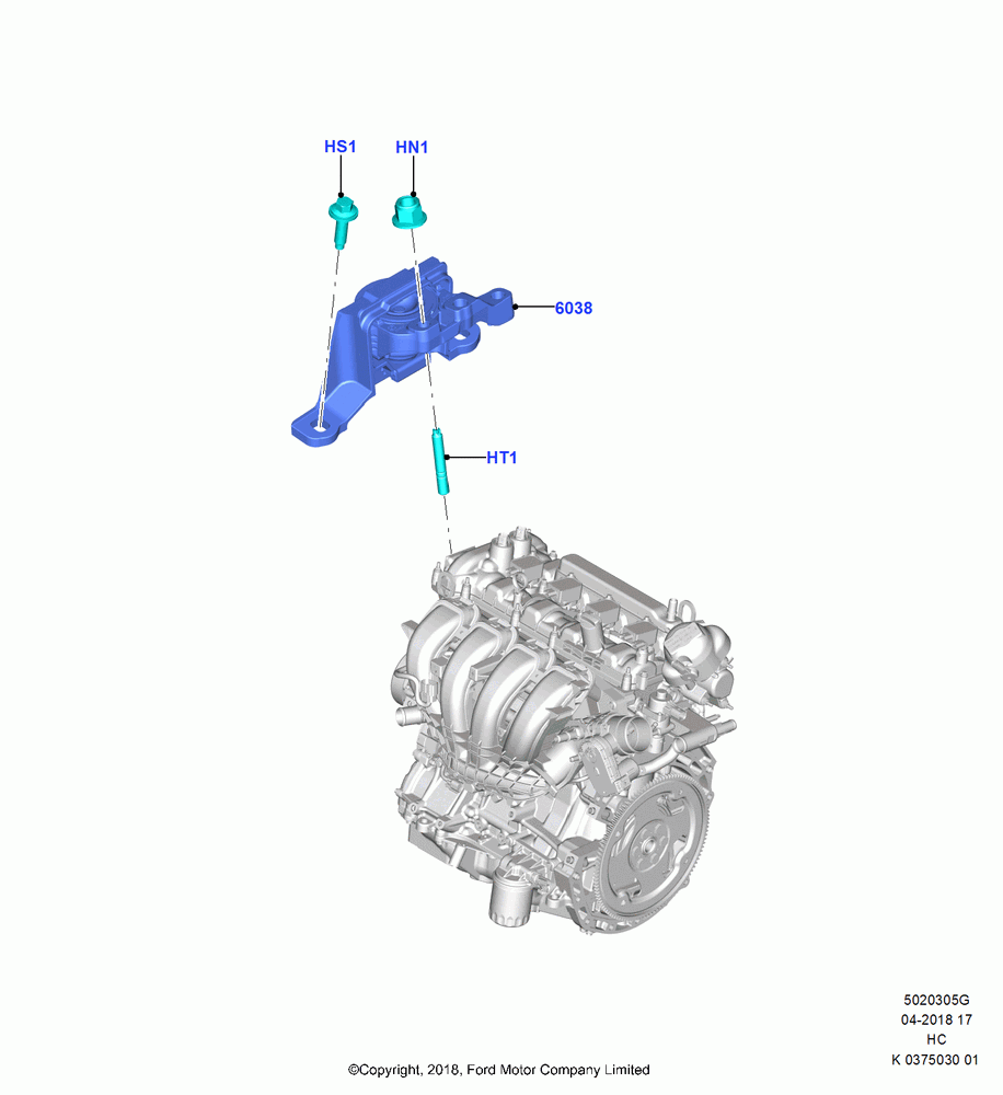 05G - Engine Mounting, 2.0L Duratec DI TIVCT (154PS); 28/MAY/2018