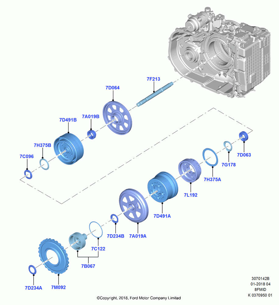 42B - Planetary Gear Sets, (+)"CDN/PR/USA", 8 Speed Auto Trans 8F35; 28/MAY/2018
