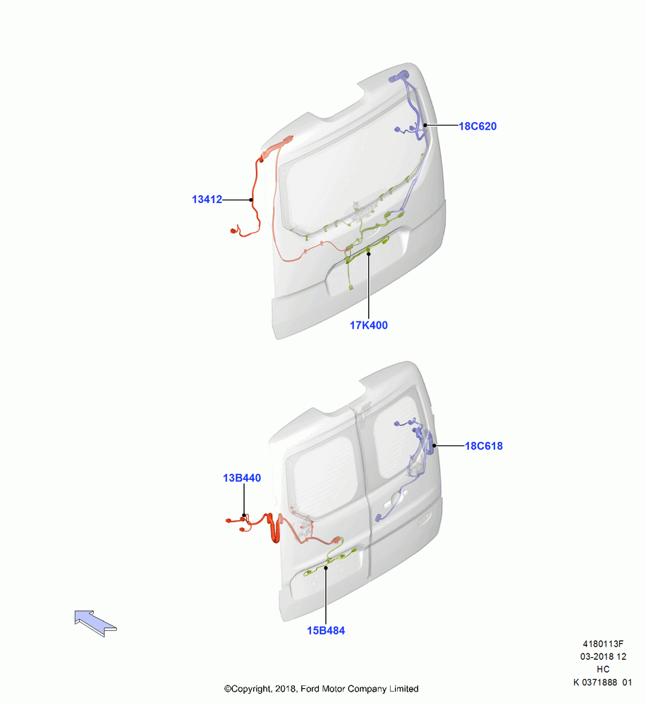 13F - Wiring - Body Closures, Rear Doors; 28/MAY/2018