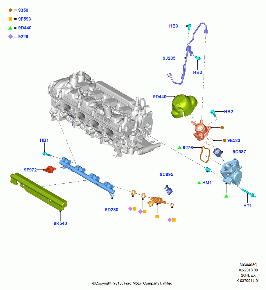 05G - Fuel Injectors and Pipes, (+)"CDN/PR/USA", 2.0L Duratec DI TIVCT (154PS); 28/MAY/2018