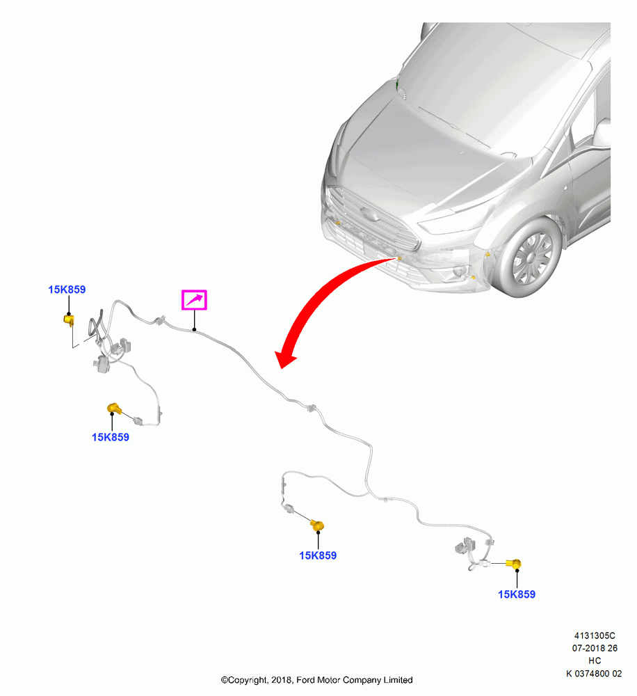 05C - Parking Distance Control, With Front Parking Aid, Less Automated Parking System, FRONT; 28/MAY/2018