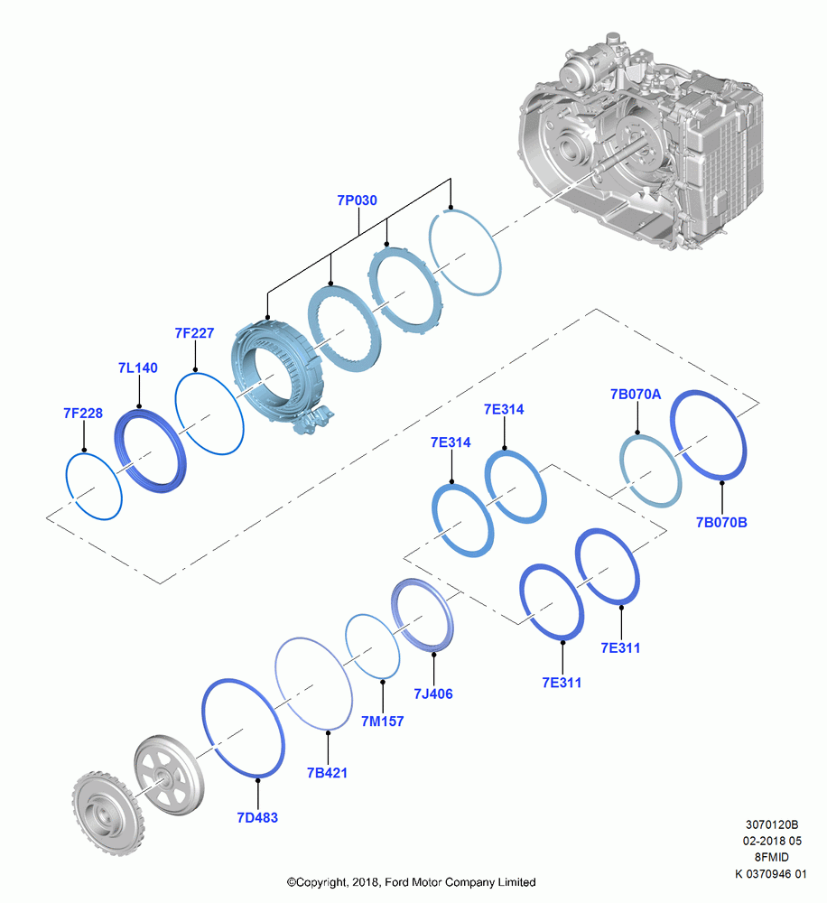 20B - Reverse Clutch and Components, (+)"CDN/PR/USA", 8 Speed Auto Trans 8F35; 28/MAY/2018