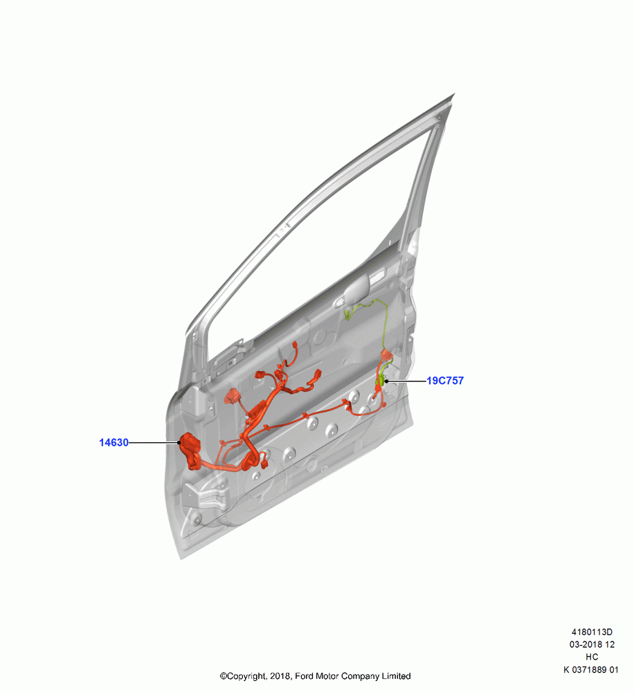 13D - Wiring - Body Closures, Front Doors; 28/MAY/2018