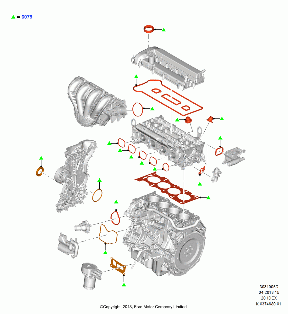 05D - Engine Gasket Kits, 2.0L Duratec DI TIVCT (154PS); 28/MAY/2018