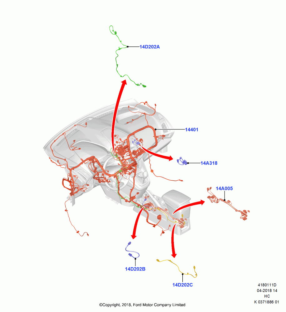 11D - Wiring - Dash And Floor Console, (+)"CDN/PR/USA"; 28/MAY/2018