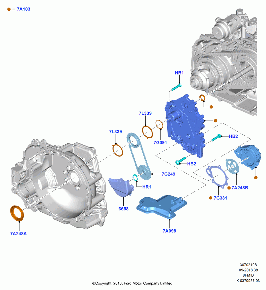 10B - Transmission Pump Assy, (+)"CDN/PR/USA", 8 Speed Auto Trans 8F35; 28/MAY/2018