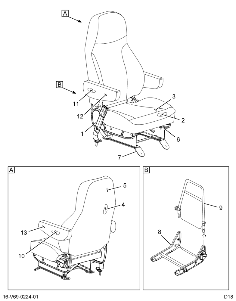 ..SEAT,DRIVER , 1/3 STATIC VINYL (FC4Z-7060004-DB)
