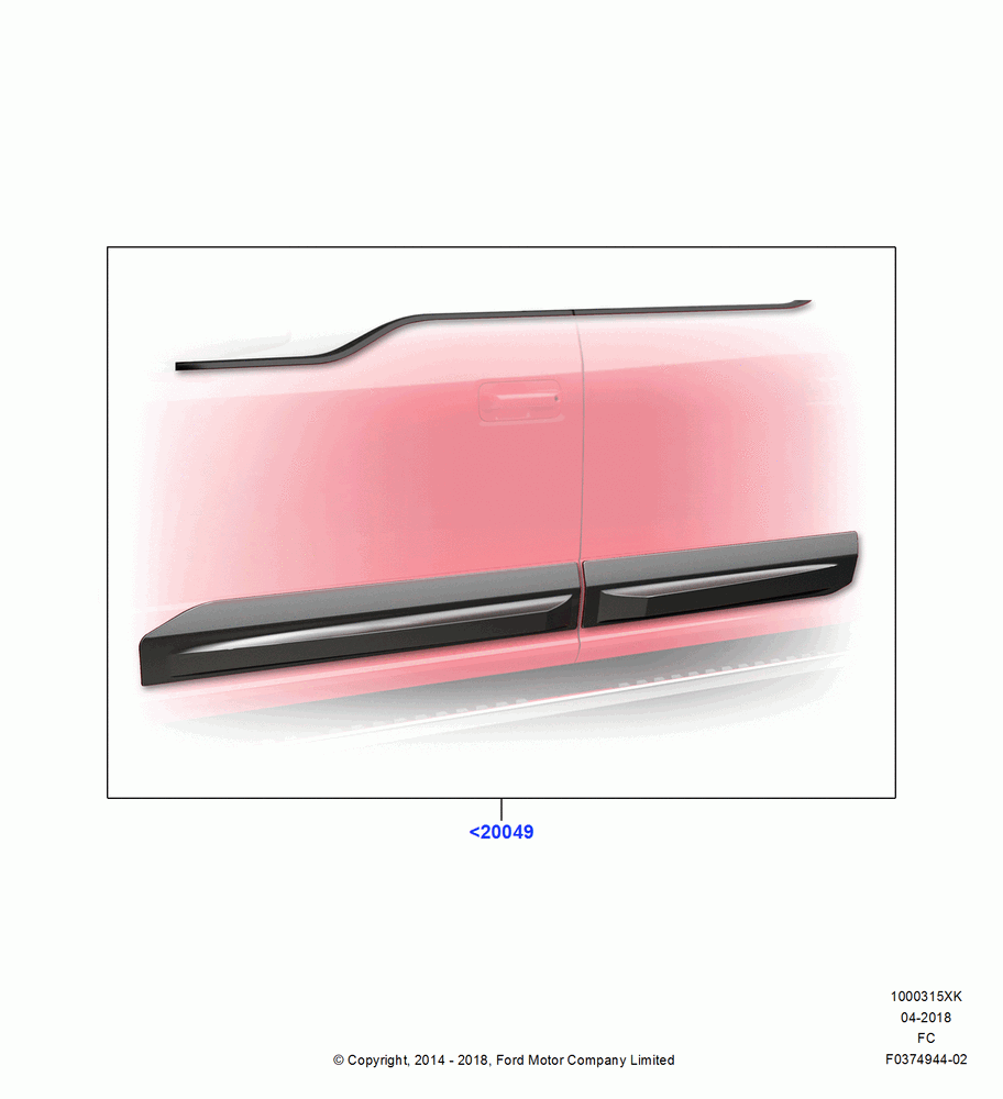 15XK - Body Dress Up Kits - Side, (+) North American Markets, Accessory, Door Molding Kit; 16/FEB/2015