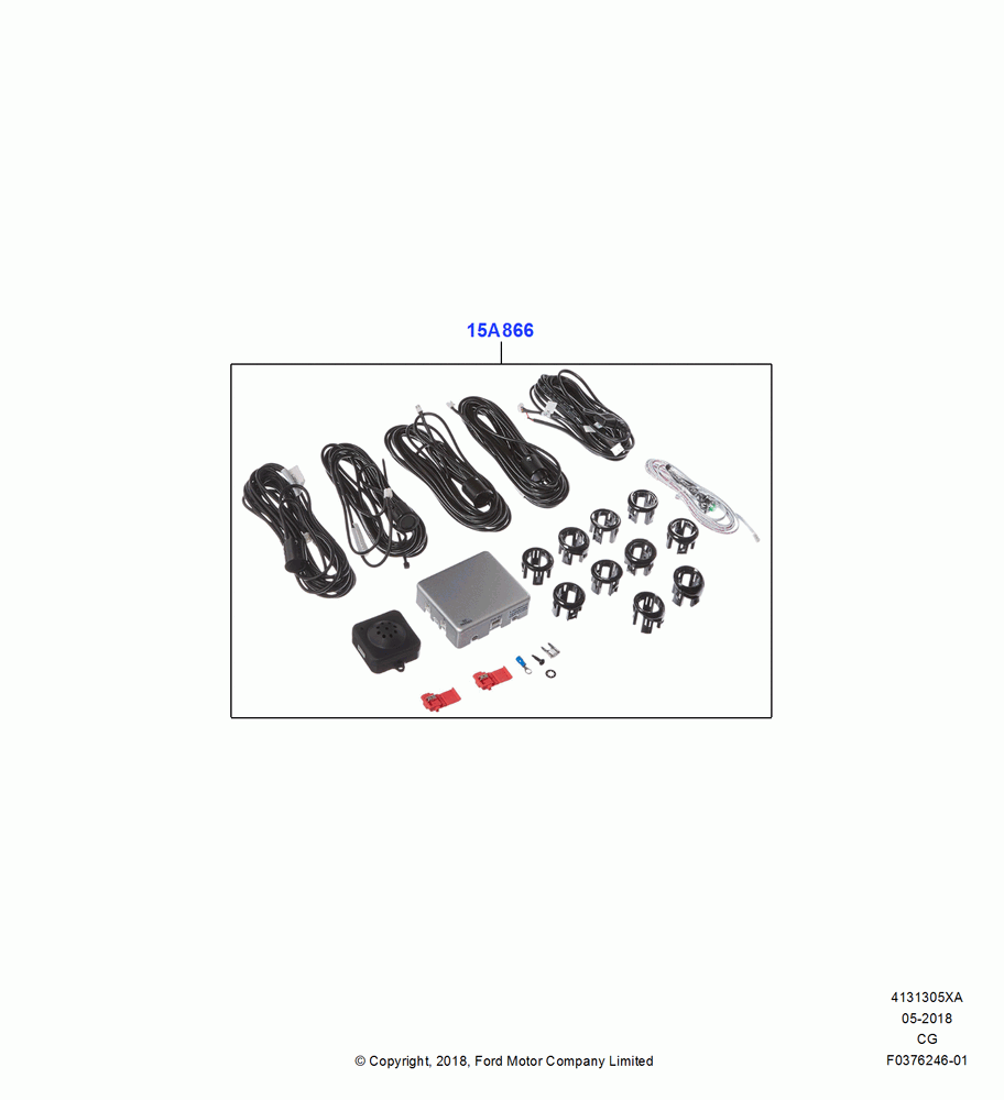 05XA - Parking Distance Control, Accessory; 23/JUL/2012-26/APR/2018