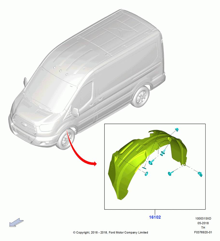 15XD - Body Dress Up Kits - Side, Accessory, Wheelhouse Liner Kit; 01/AUG/2016