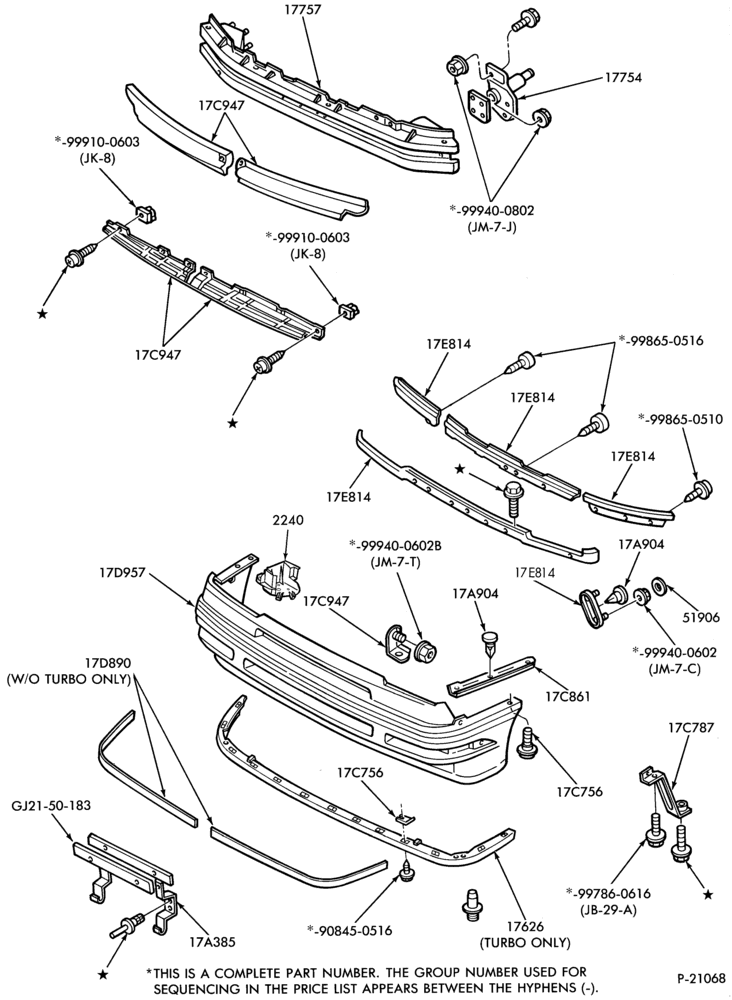 176 - SPEEDOMETER, BUMPERS, MIRRORS AND WIPERS-Bumper - front