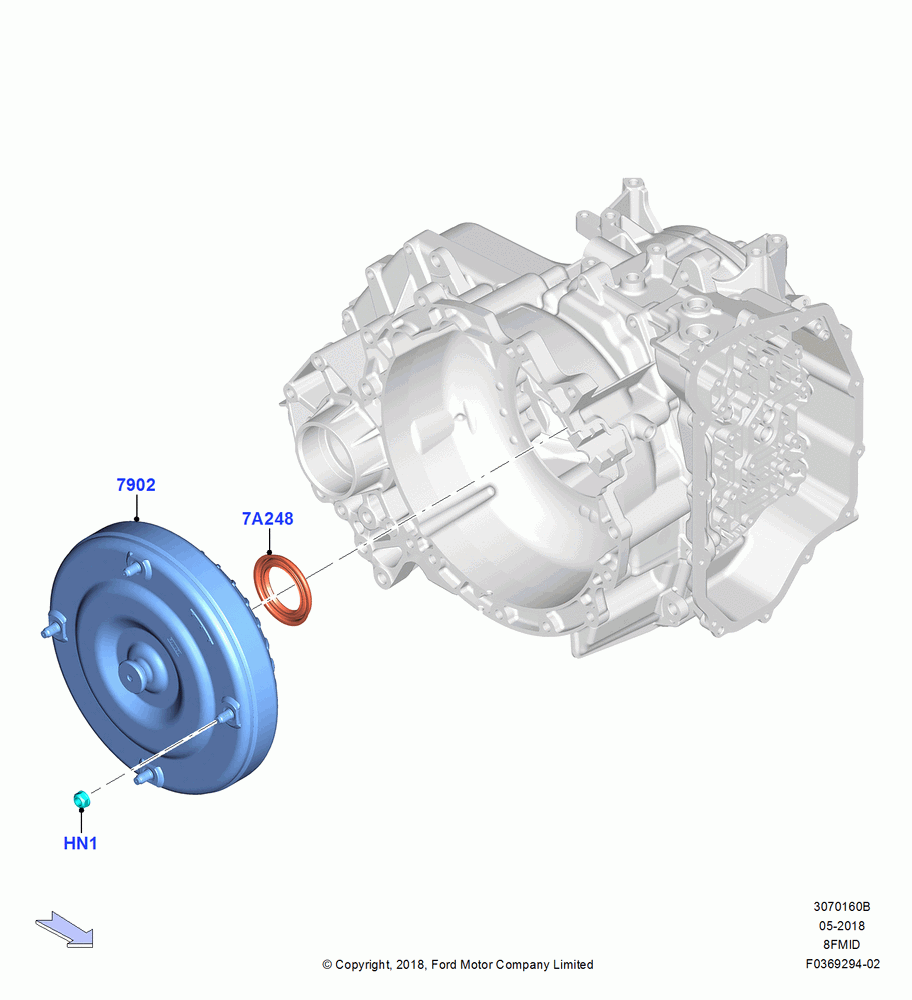 60B - Converter, Automatic Transmission - 8F40, 8 Speed Auto Trans 8F35; 02/JUL/2018