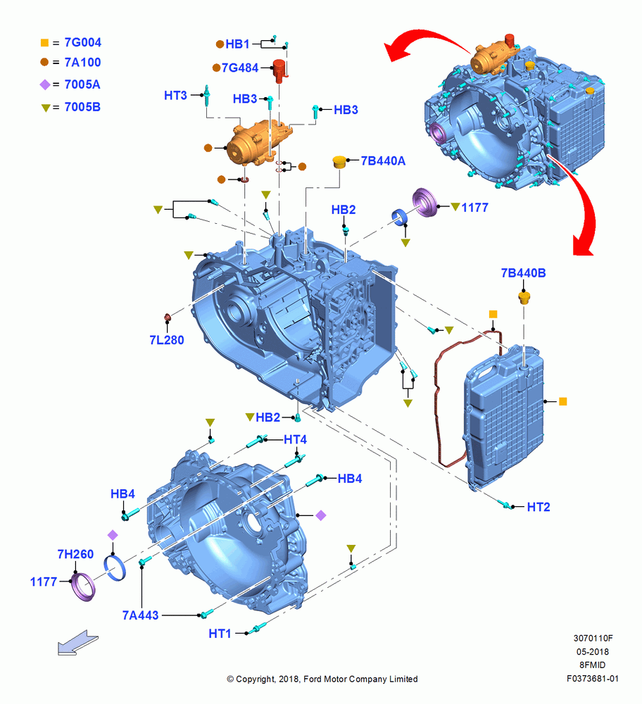 10F - Transmission External Components, Automatic Transmission - 8F40; 02/JUL/2018