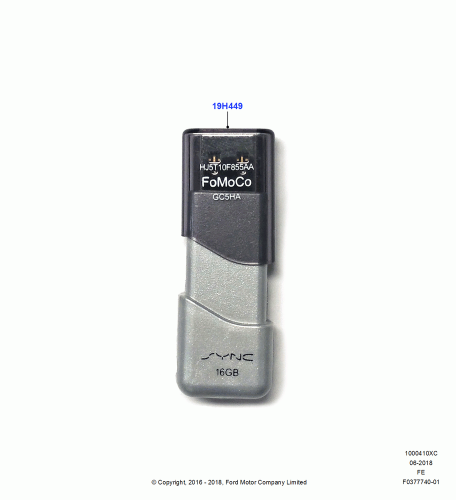 10XC - Audio Equipment - Accessory, Sync Navigation Memory Stick Up Grade, Accessory; 11/JUL/2016