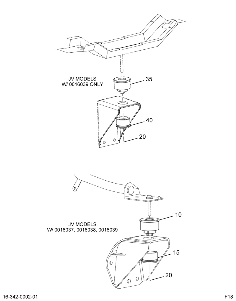 CAB MOUNTING INSTL; CREW CAB (JVCC)