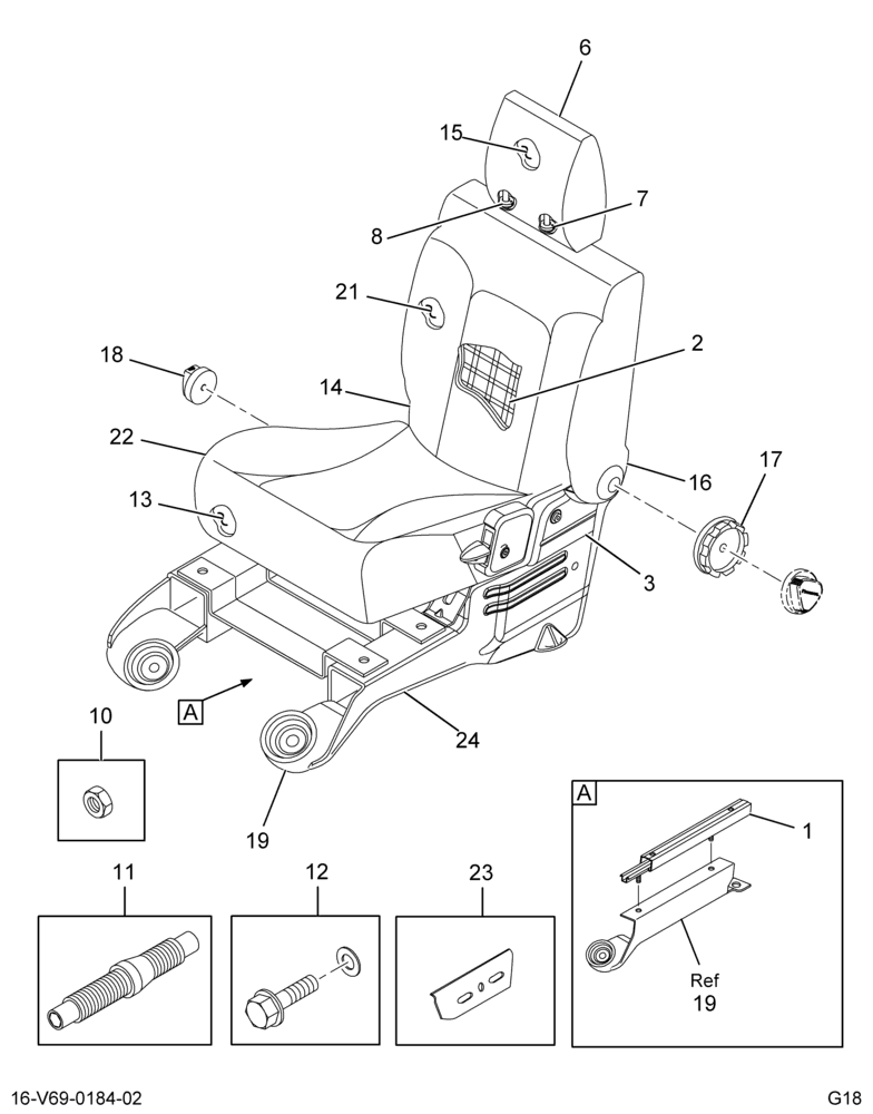 ..SEAT,DRIVER, STATIC CLOTH W/HE (FC4Z-7060004-AA)