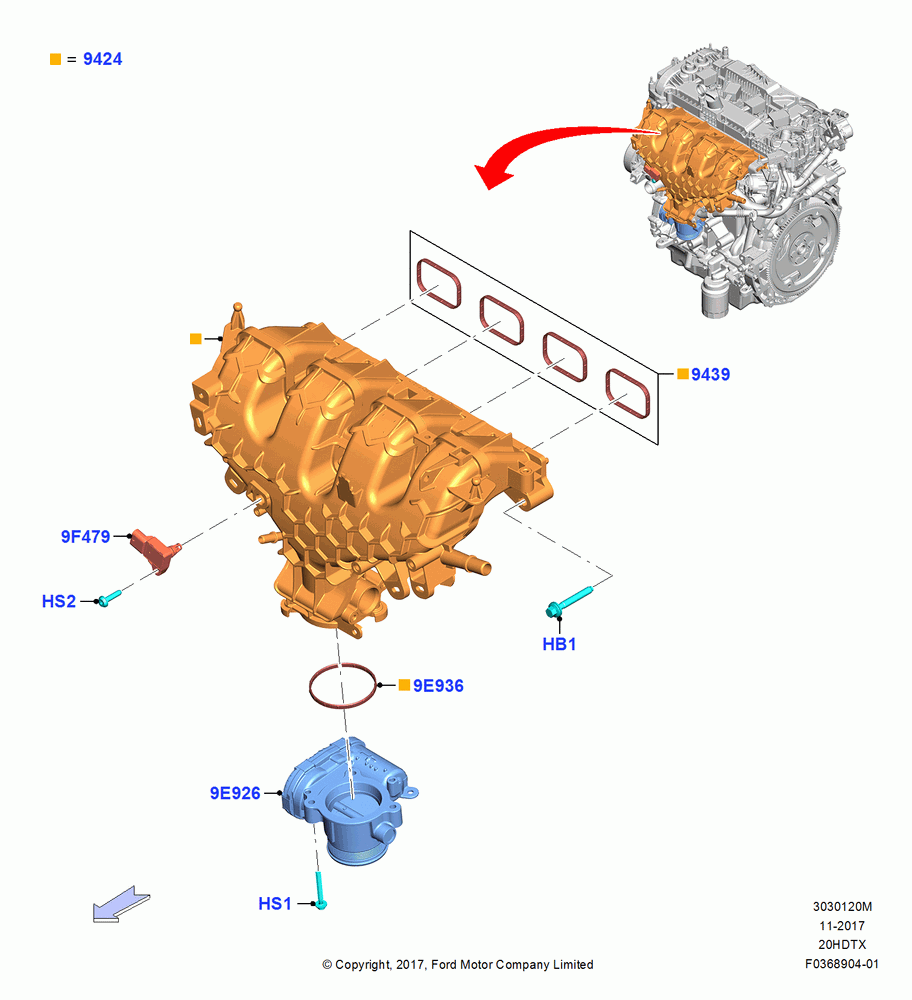 20M - Intake Manifold, 2.0L EcoBoost (240PS); 06/SEP/2018