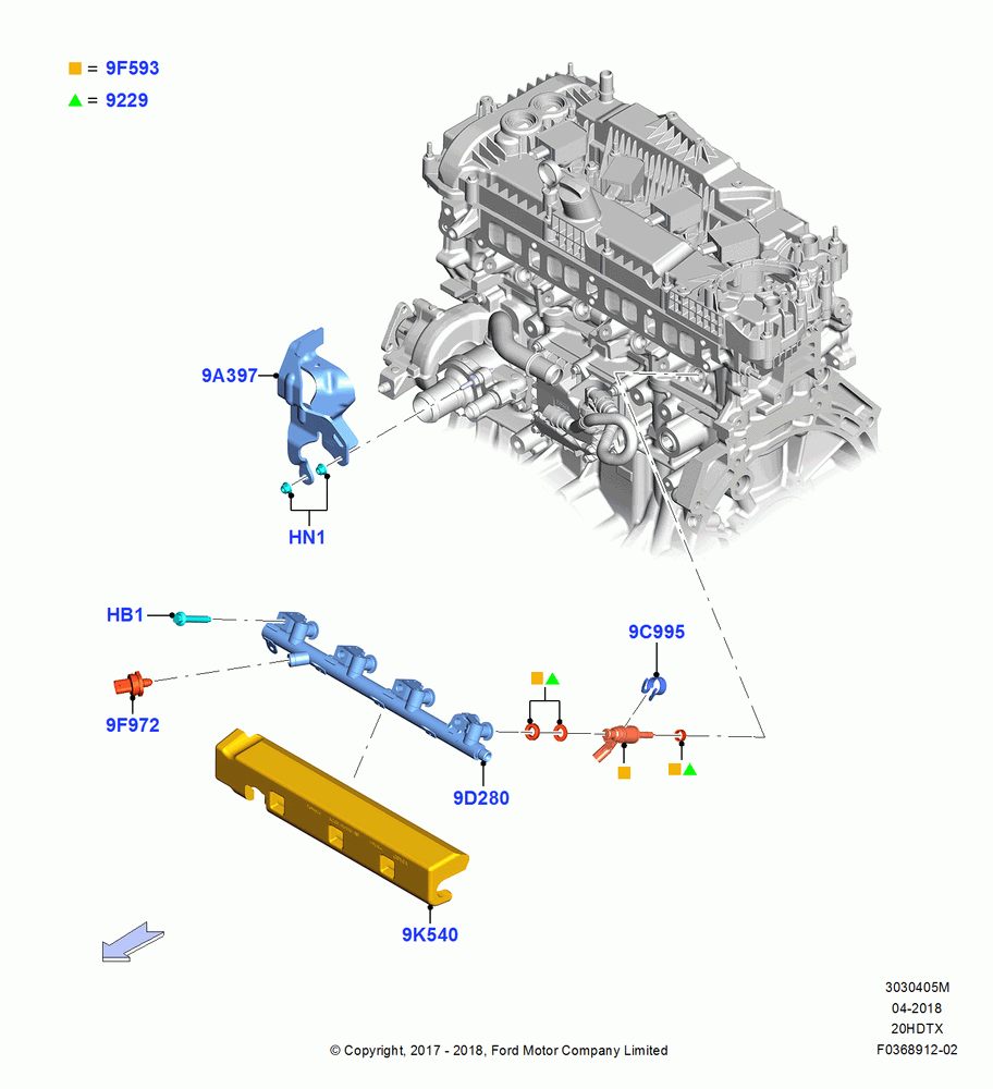 05M - Fuel Injectors and Pipes, 2.0L EcoBoost (240PS); 06/SEP/2018