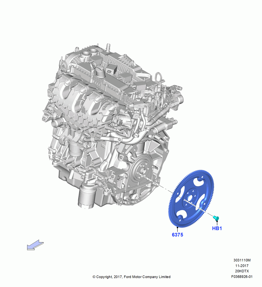 10M - Flywheel, 2.0L EcoBoost (240PS); 06/SEP/2018