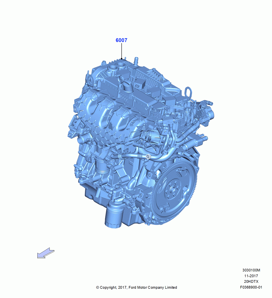 00M - Engine Assy Fully Dressed, 2.0L EcoBoost (240PS); 06/SEP/2018