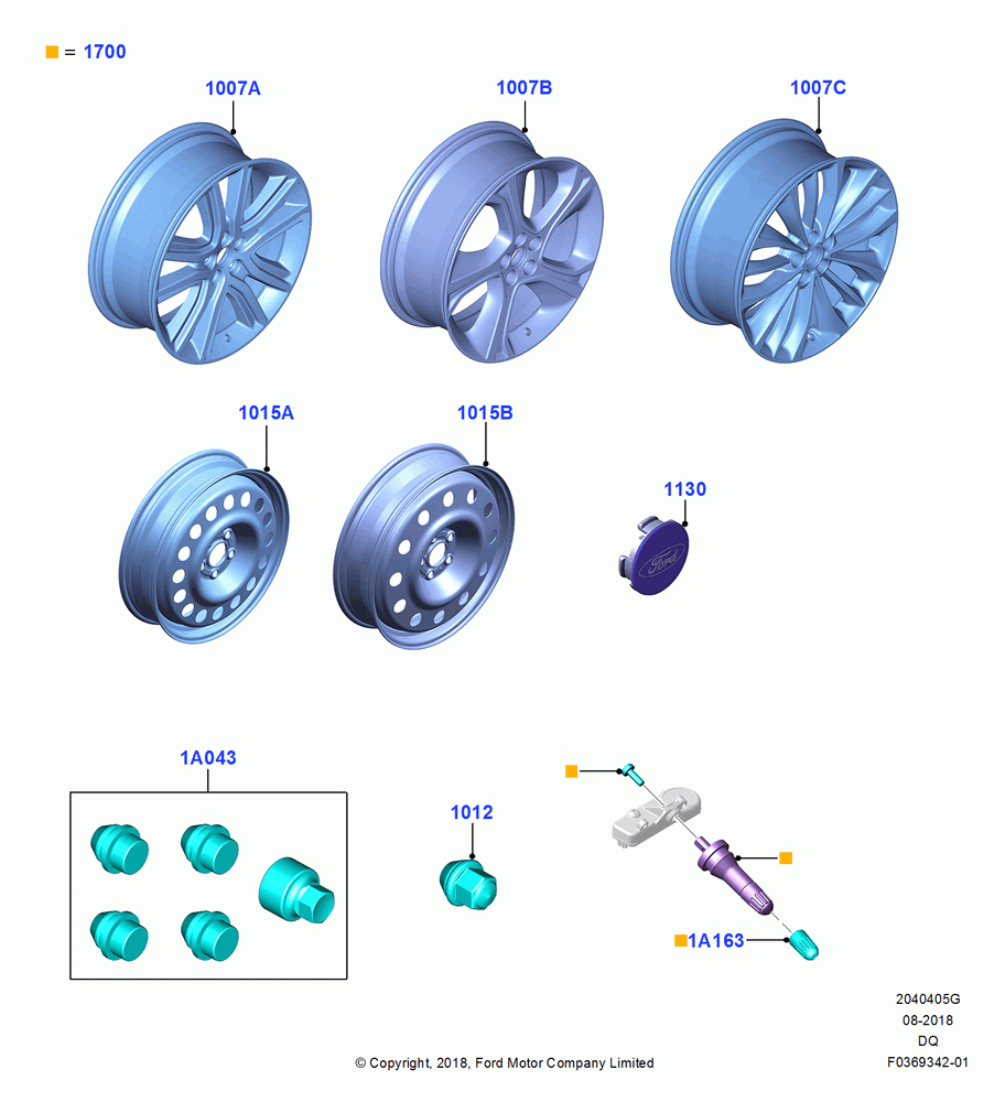05G - Wheels, All 20" Wheels; 06/SEP/2018