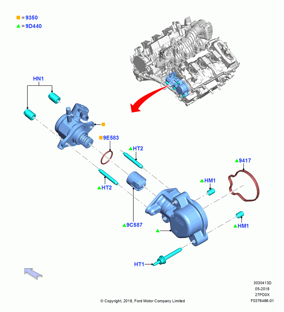 13D - Fuel Injection Pump-Engine Mounted, 2.7L DOHC 4V DI GT V6 GAS/FFV; 06/SEP/2018