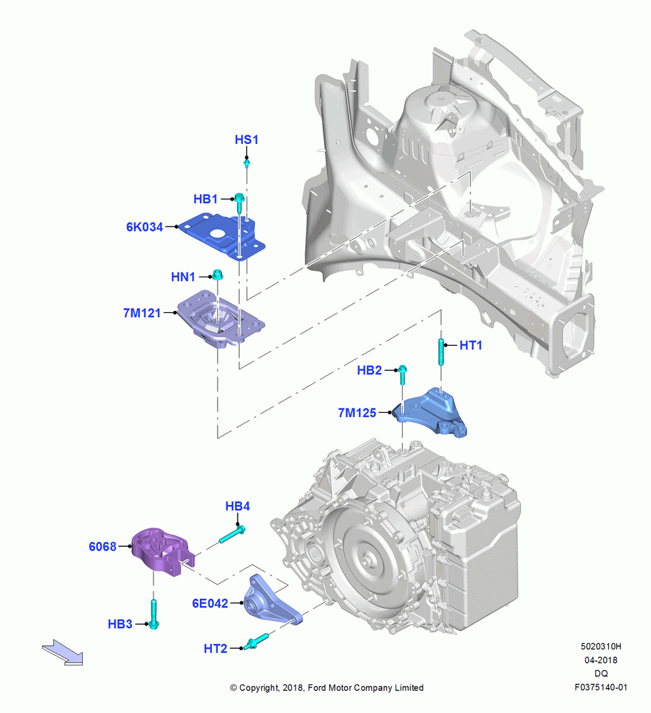 10H - Transmission Mounting, 2.0 EcoBlue A, 2.0 EcoBlue C; 06/SEP/2018