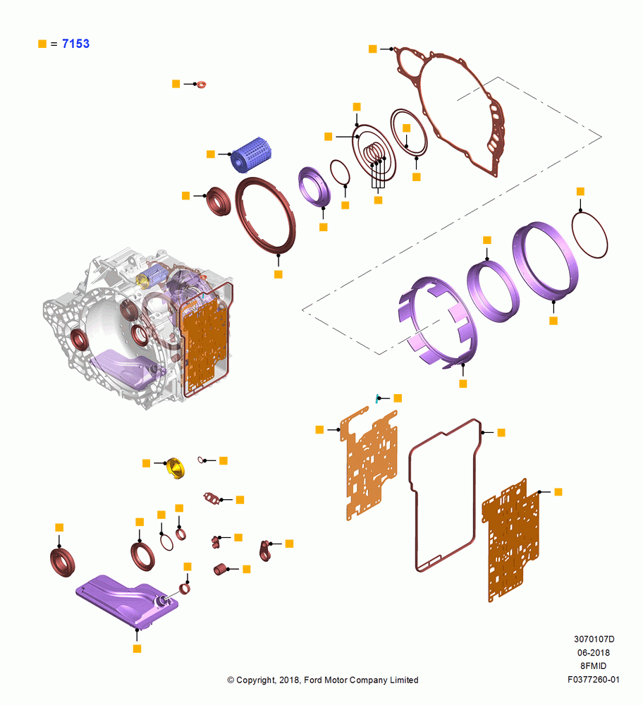 07D - Automatic Transmission Gasket Kits, 8 Speed Auto Transmission 8F57; 06/SEP/2018