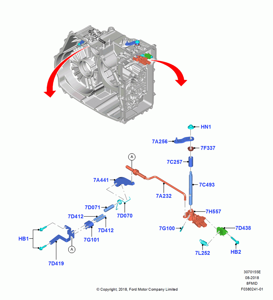 55E - Transmission Control Mechanisms, 8 Speed Auto Transmission 8F57; 02/JUL/2018
