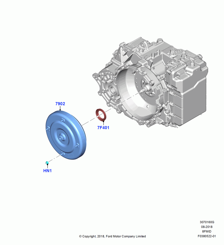 60G - Converter, 8 Speed Auto Transmission 8F57; 02/JUL/2018