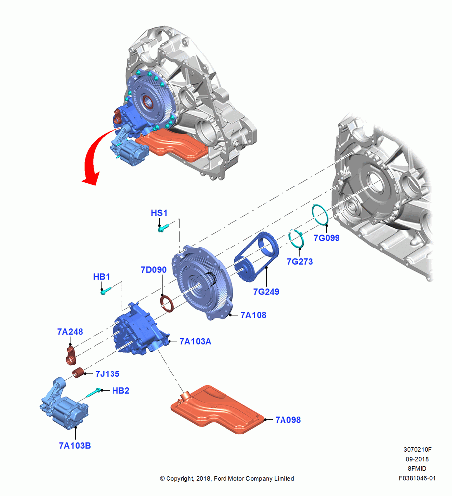 10F - Transmission Pump Assy, 8 Speed Auto Transmission 8F57; 06/SEP/2018