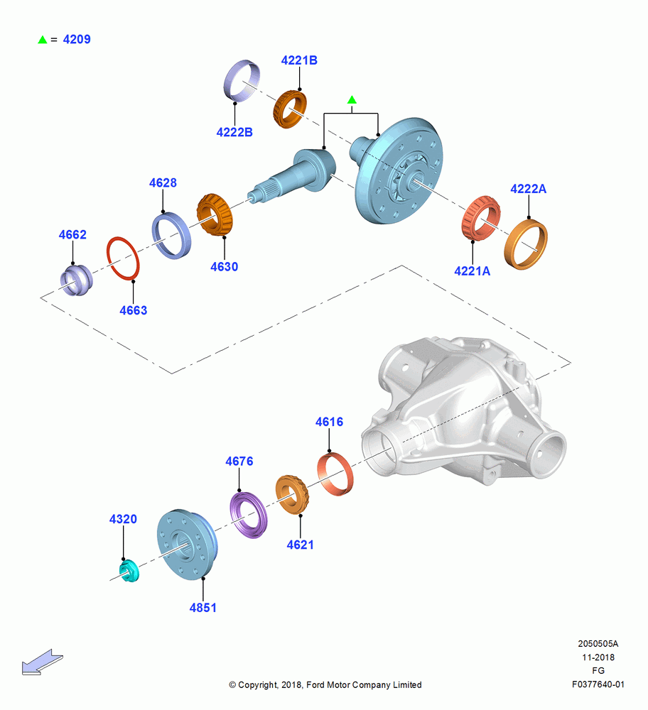 Components - Rear Axle Diff & Carr., Rear Axle Open Style Differential