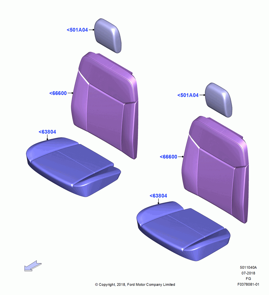 40A - Rear Seat Covers, Second Row Bench Seat-Fold Back; 26/NOV/2018