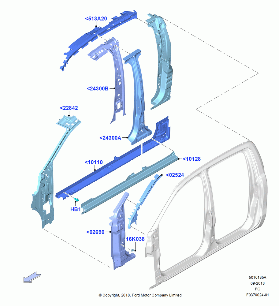35A - Side Panels - Inner, Crew Cab; 26/NOV/2018