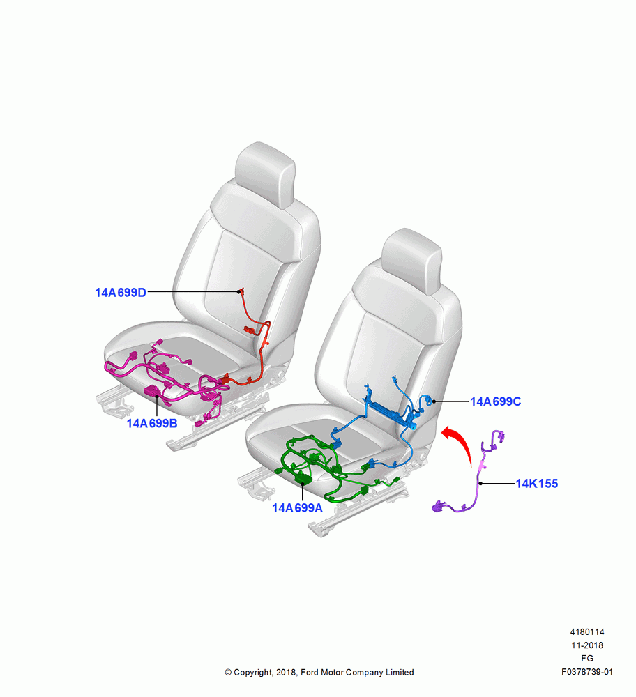 14 - Wiring - Seats; 26/NOV/2018
