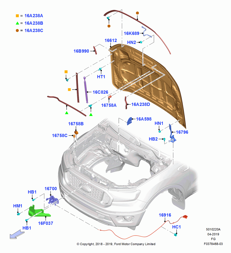 20A - Hood and Related Parts; 26/NOV/2018