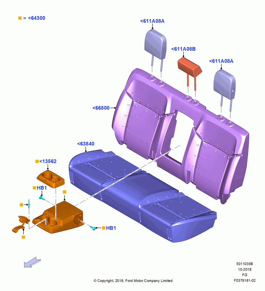35B - Rear Seat Pads/Valances & Heating, With 2nd Row Bench Seat - 3 Passngr; 26/NOV/2018