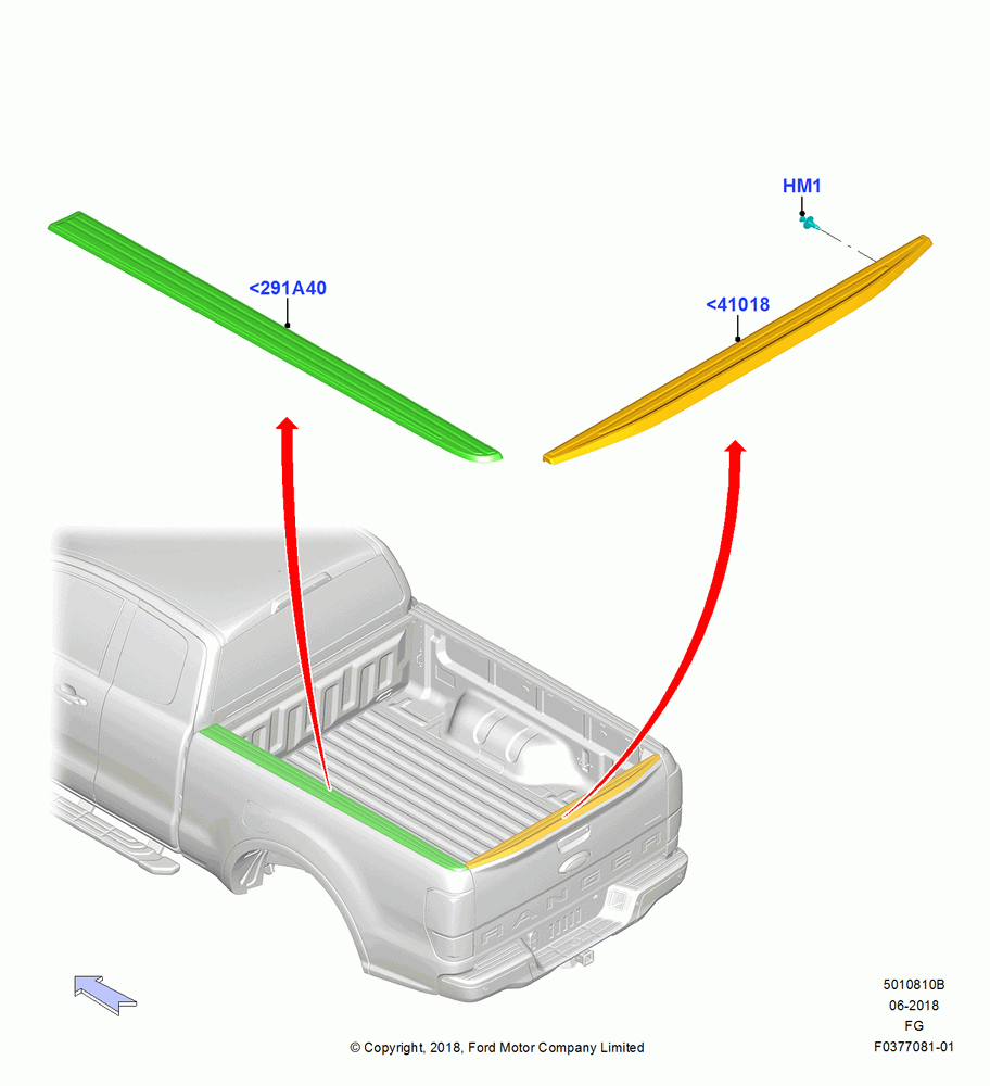 10B - Body Mouldings, Pick-Up Box; 26/NOV/2018