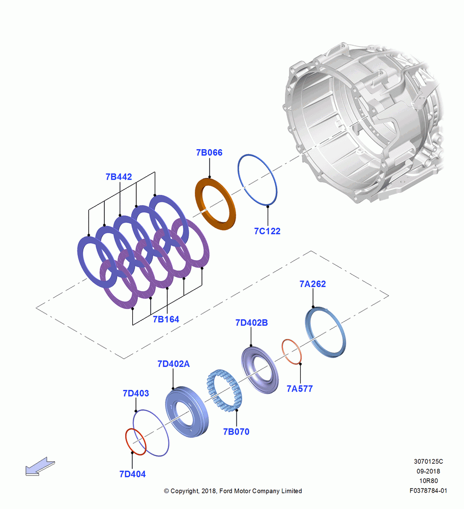 25C - Drive Plates - Low Clutch, 10 Speed Auto Transmission (10R80), Same As D Clutch; 26/NOV/2018