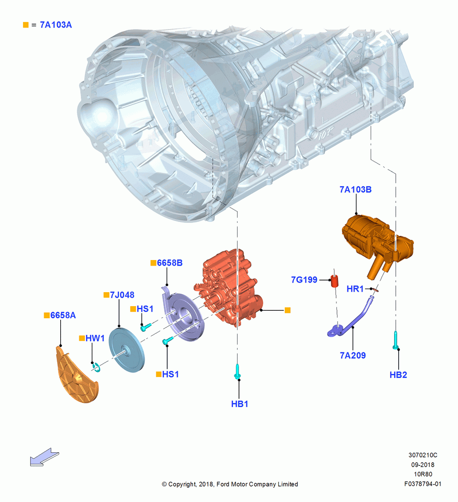 10C - Transmission Pump Assy, 10 Speed Auto Transmission (10R80); 26/NOV/2018
